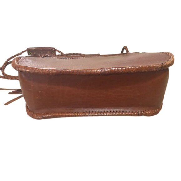 Western Leather Purse with Turquoise Stone, Vintage, Handmade, Four Wind West - Picture 7 of 12